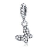 925 Silver Insects Bee Butterfly Charms Pendant For Bracelets DIY