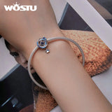 925 Silver Interstellar Bead with Zircons & Moonstone Stars for Women