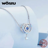925 Silver Interstellar Bead with Zircons & Moonstone Stars for Women