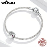 925 Silver Letter Floral Pendant Grandma Charm DIY Necklace Pendant
