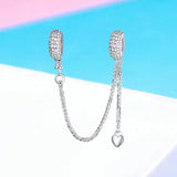 925 Silver Love Connection Safety Chain Charm for Bracelets
