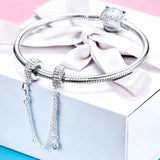925 Silver Love Connection Safety Chain Charm for Bracelets