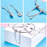 925 Silver Love Connection Safety Chain Charm for Bracelets