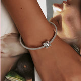 925 Sterling Silver Love Bead Heart Charm for DIY Jewelry Making
