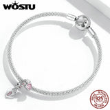 925 Silver Love Lock Pendant Charm Bead for DIY Jewelry Making