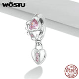 925 Silver Love Lock Pendant Charm Bead for DIY Jewelry Making