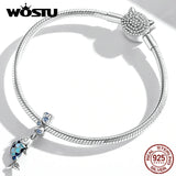 925 Silver Rainbow Bubble Fish Charm Beads DIY Necklace Bracelet Gift SCC2049