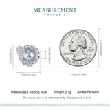 925 Silver Moon&Rose Bead Vine with Lavender Zircon for Women