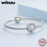 925 Silver Moon&Rose Bead Vine with Lavender Zircon for Women