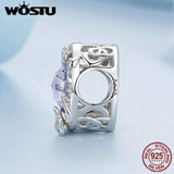 925 Silver Moon&Rose Bead Vine with Lavender Zircon for Women
