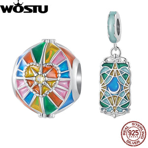925 Silver Moon Tarot Enamel Charms for Bracelet Necklace