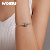 925 Sterling Silver Purple Zircon Heart Charm Pendant