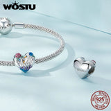 Sterling Silver Heart Charm Pendant for Women