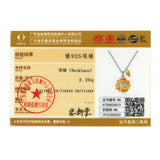 925 Sterling Silver Sunflower Chain Necklace for Women