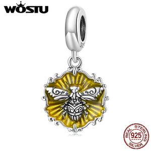 925 Silver Yellow Bee Pendant Animal Charm for Bracelet DIY Jewelry