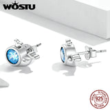 925 Silver Delicate Whale Stud Earrings CQE1366