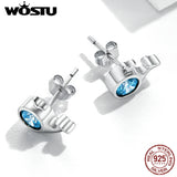 925 Silver Delicate Whale Stud Earrings CQE1366