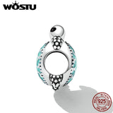 925 Silver Conch Charm Pendant Green Turtle Bead DIY Jewelry
