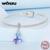 925 Silver Dragon Scale Carp CZ Pendant