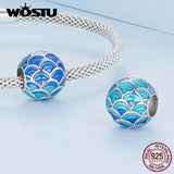 925 Silver Dragon Scale Carp CZ Pendant