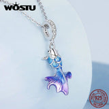 925 Silver Dragon Scale Carp CZ Pendant