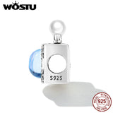 925 Silver Perfume Bottle Charm Rainbow Moonstone Pearl Bracelet Women Jewelry