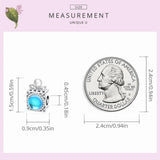 925 Silver Perfume Bottle Charm Rainbow Moonstone Pearl Bracelet Women Jewelry