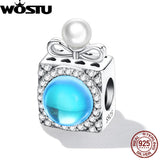 925 Silver Perfume Bottle Charm Rainbow Moonstone Pearl Bracelet Women Jewelry