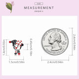 925 Silver Poker Clown Charm Red Enamel Bead Pendant DIY Jewelry