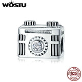 925 Silver Vintage Camera Charm Memory Box Bead for Bracelet DIY