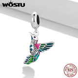 925 Silver Violets Cross Heart Charms Pendant for Bracelet Necklace