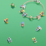 925 Sterling Silver Rabbit Cat Doll Charm Beads Bracelet DIY Jewelry