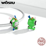 925 Sterling Silver Rabbit Cat Doll Charm Beads Bracelet DIY Jewelry