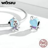 925 Sterling Silver Rabbit Cat Doll Charm Beads Bracelet DIY Jewelry