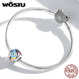 925 Silver Rainbow Demon Eyes Charm Bead Pendant for Women