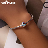 925 Silver Rainbow Demon Eyes Charm Bead Pendant for Women