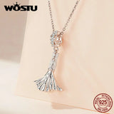 925 Silver Rainbow Crystal Heart Beads Charms Pendant