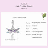 925 Silver Rainbow Dragonfly Charms Beads For Women Bracelet Necklace