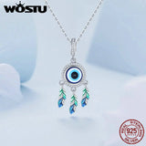 925 Silver Rainbow Dream Catcher Charms Pendant Devil's Eye Beads