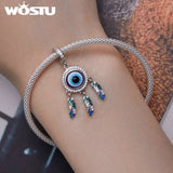 925 Silver Rainbow Dream Catcher Charms Pendant Devil's Eye Beads