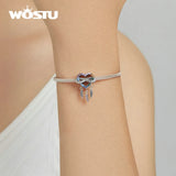 925 Silver Rainbow Heart Dream Catcher Charm Beads