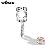 925 Silver Rainbow Tree Charm Dream Catcher Bead Bracelet DIY Jewelry