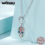 925 Silver Retro Heart Demon Eye Skull Pendant DIY Jewelry Making