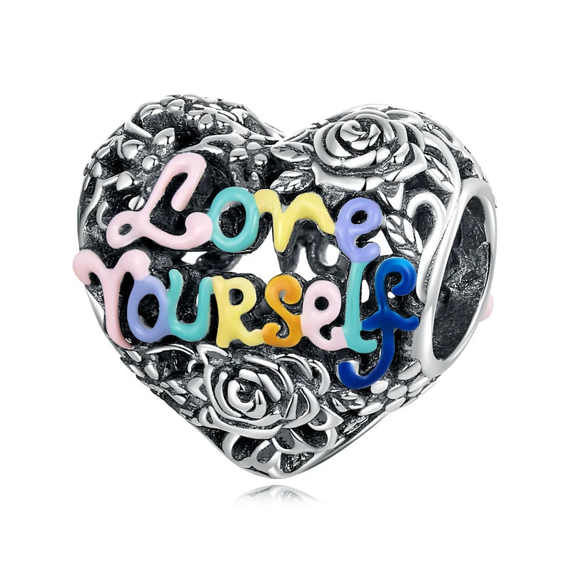 925 Silver Retro Heart Demon Eye Skull Pendant DIY Jewelry Making