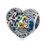 925 Silver Retro Heart Demon Eye Skull Pendant DIY Jewelry Making