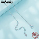925 Silver Rose Footprint Heart Necklace for Mom