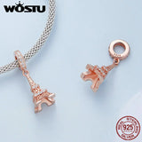 925 Silver Eiffel Tower Pendant Charm for DIY Jewelry Making