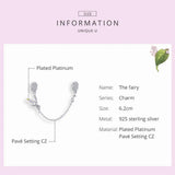 925 Silver Safety Chain Elf Fairy Angel Charms Bracelet & Bangle CQC1278