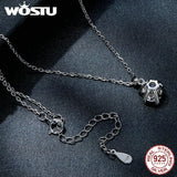925 Silver Moissanite Necklace 1.0CT Hearts Arrows Chain Gift