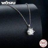 925 Silver Moissanite Necklace 1.0CT Hearts Arrows Chain Gift